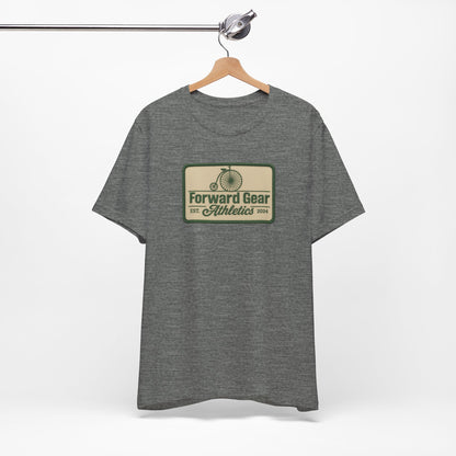 Vintage Bicycle Athletic Tee - Patchwork Design - Forward Gear Athletics