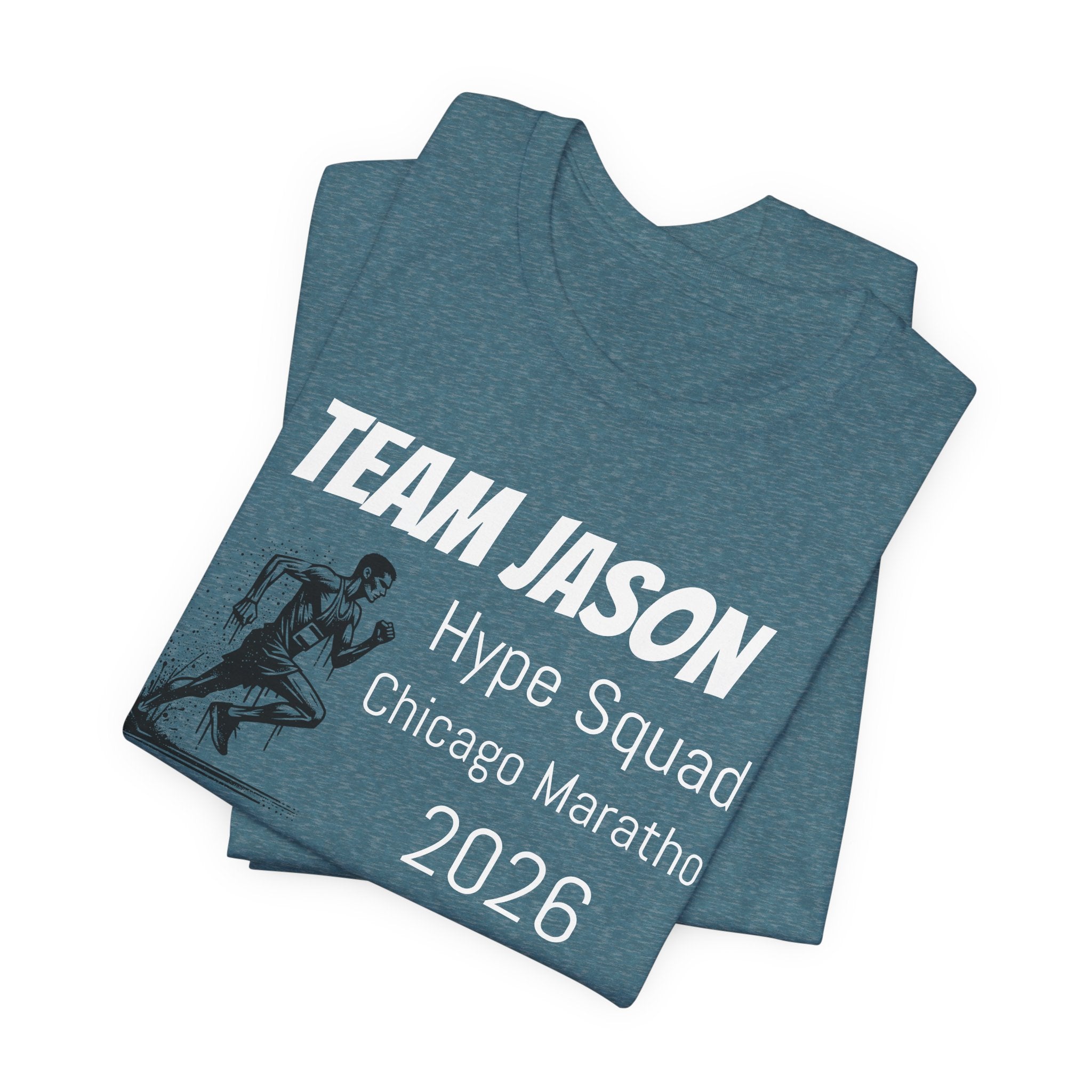 Customized Race Support Crew T-Shirt - Hype Squad - Man Silhouette Runner