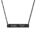 Custom Marathon Finisher Time - Engraved Bar Necklace