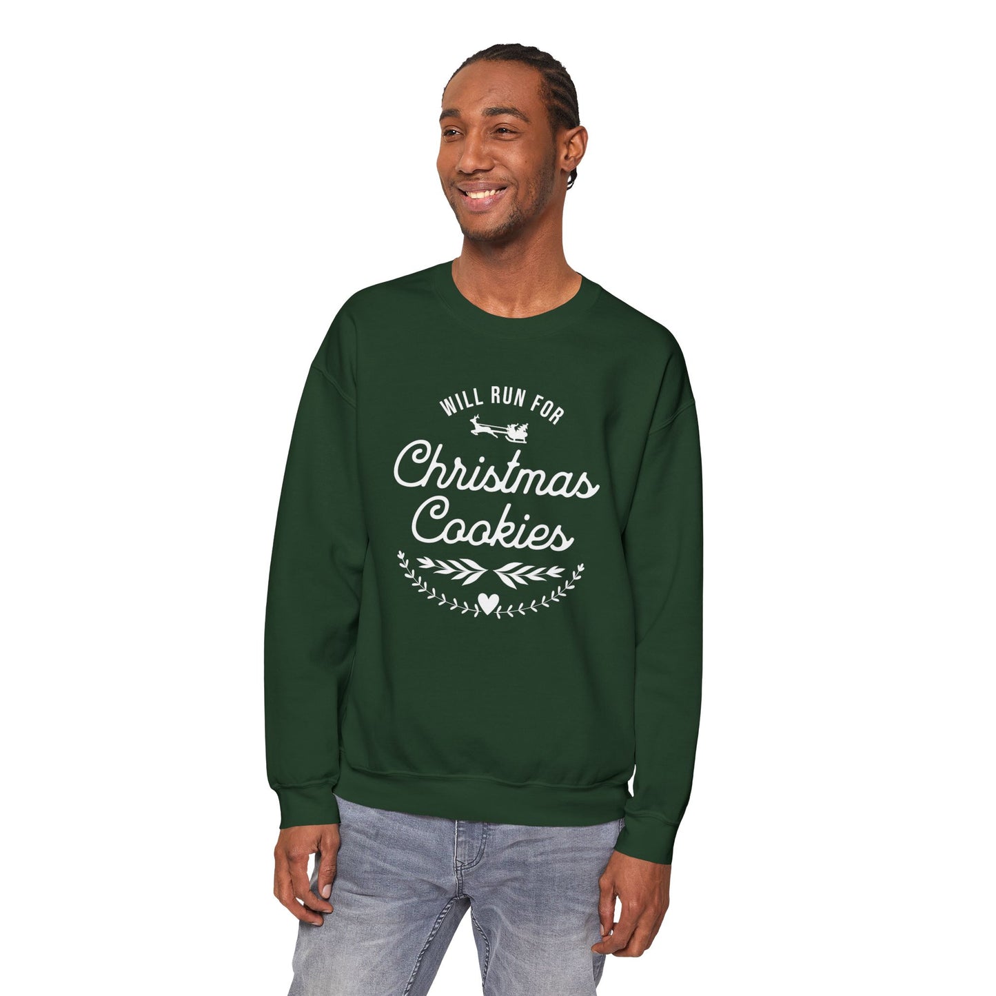 Will Run for Christmas Cookies - Unisex Crewneck Sweatshirt