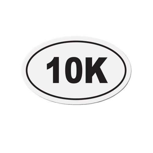 10k (6.2 mile) Distance Race - Oval Die - Cut Magnet 5 x 3 - Forward Gear Athletics