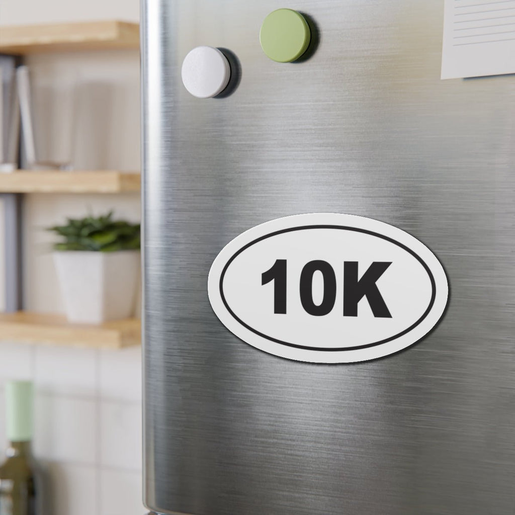 10k (6.2 mile) Distance Race - Oval Die - Cut Magnet 5 x 3 - Forward Gear Athletics