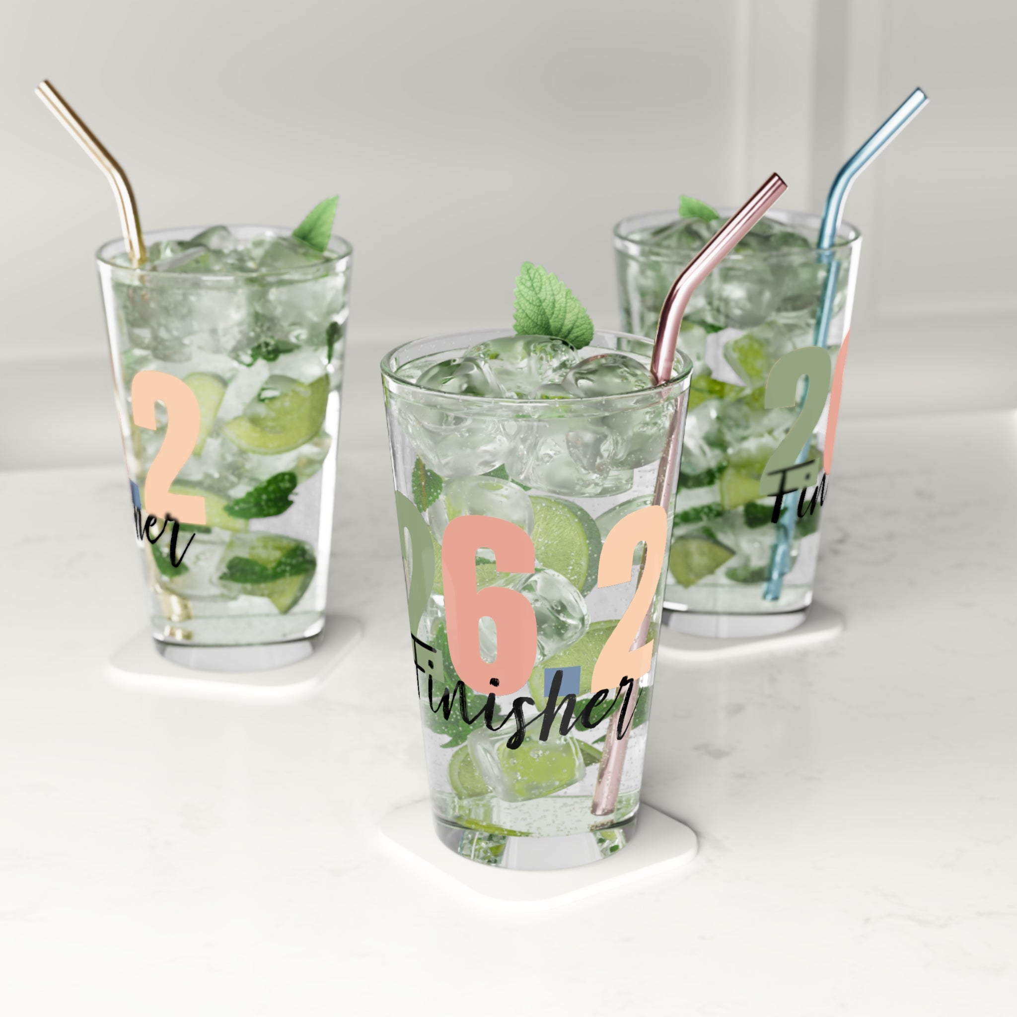 16oz Pint Glass - "26.2 Finisher" - Thumbnail 3