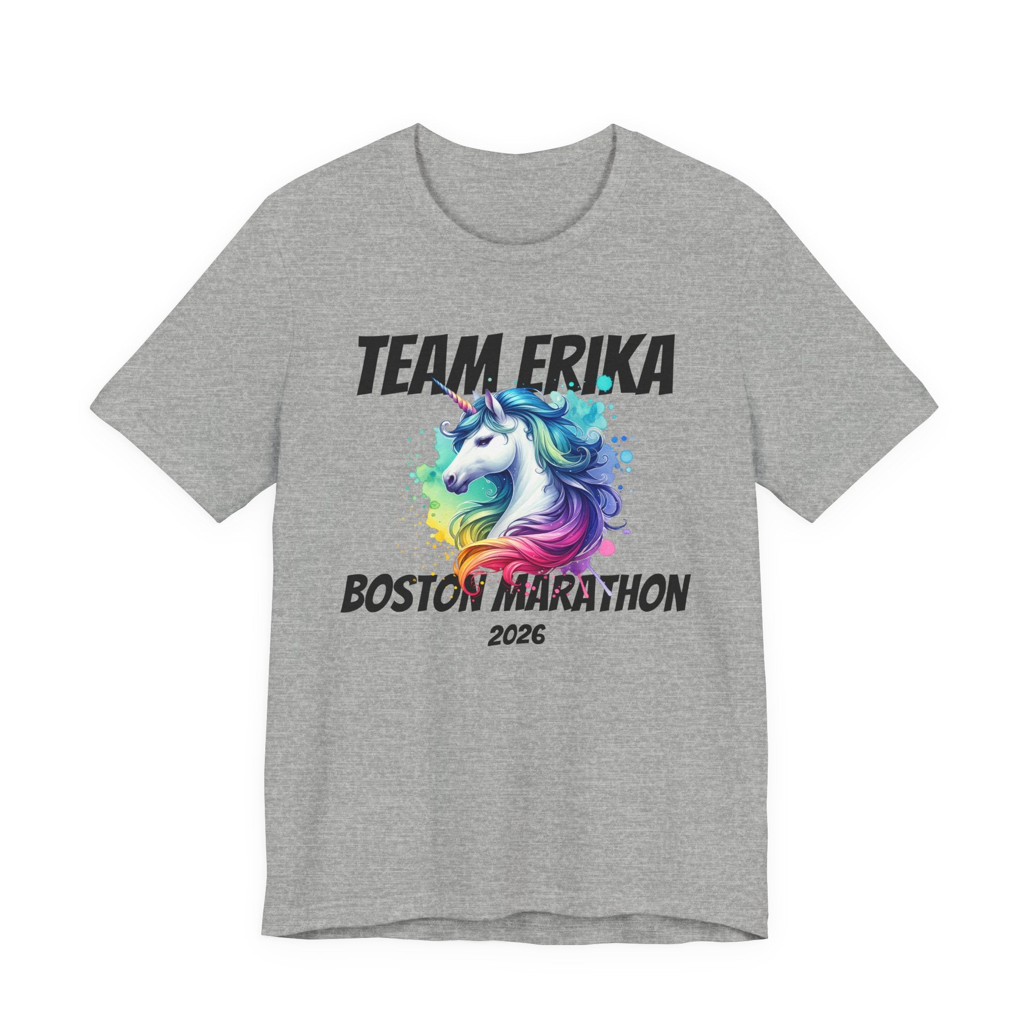 Customized Boston Race Support Crew T-Shirt - Rainbow Unicorn