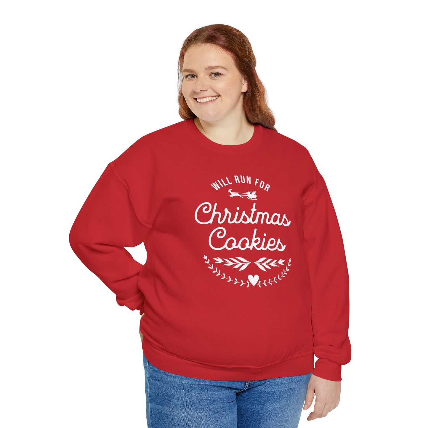 Will Run for Christmas Cookies - Unisex Crewneck Sweatshirt