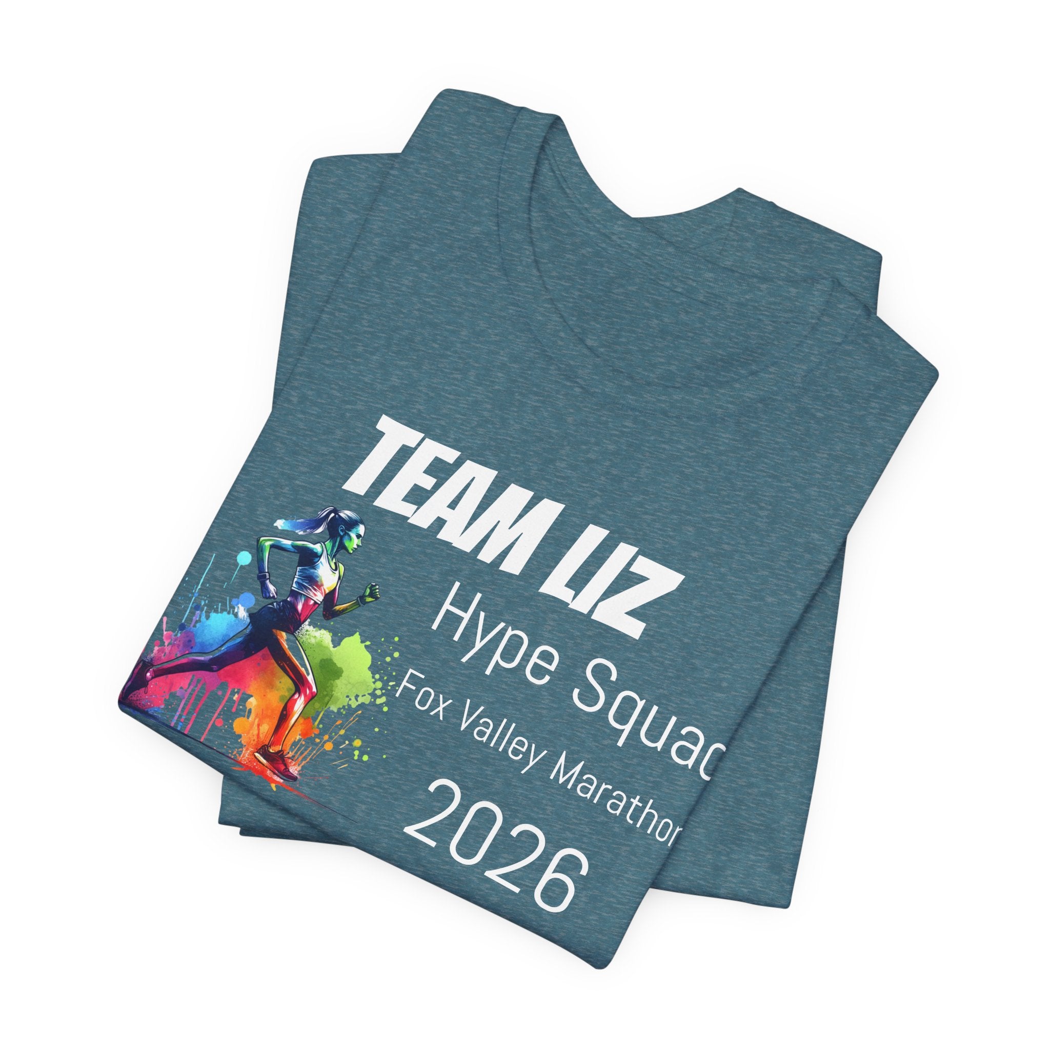 Customized Race Support Crew T-Shirt - Hype Squad - Color Splash Woman Runner