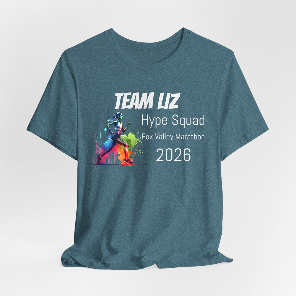Customized Race Support Crew T-Shirt - Hype Squad - Color Splash Woman Runner