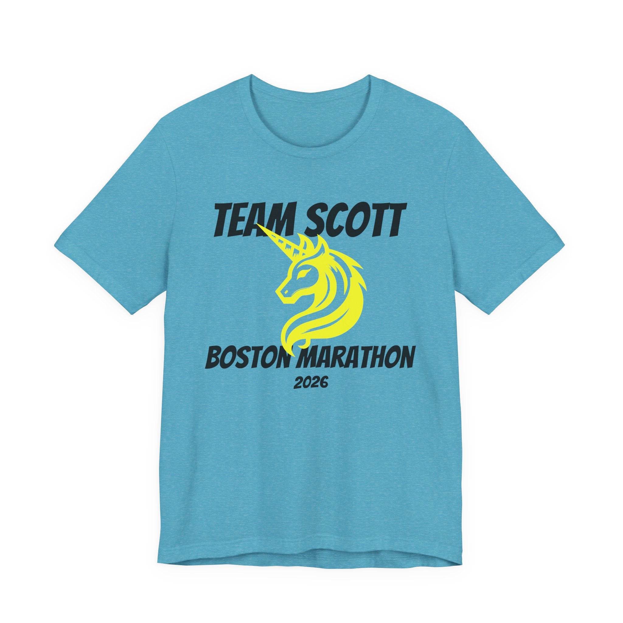 Customized Boston Race Support Crew T-Shirt - Yellow Unicorn