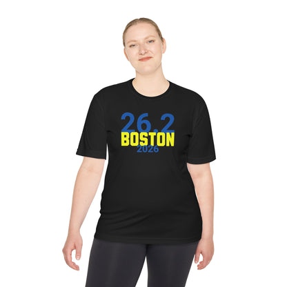 26.2 Boston 2026 - Unisex Moisture Wicking Tee