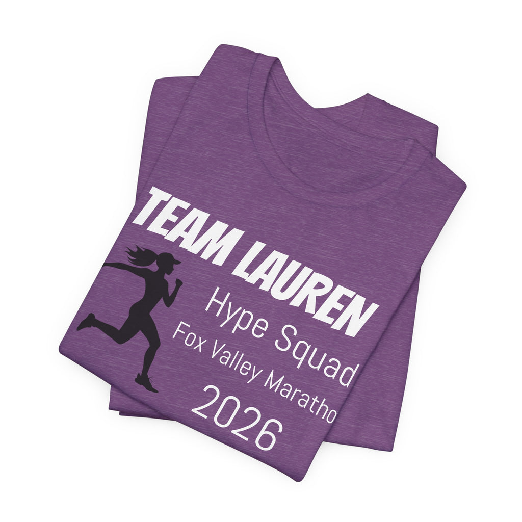 Customized Race Support Crew T-Shirt - Hype Squad - Woman Silhouette Runner
