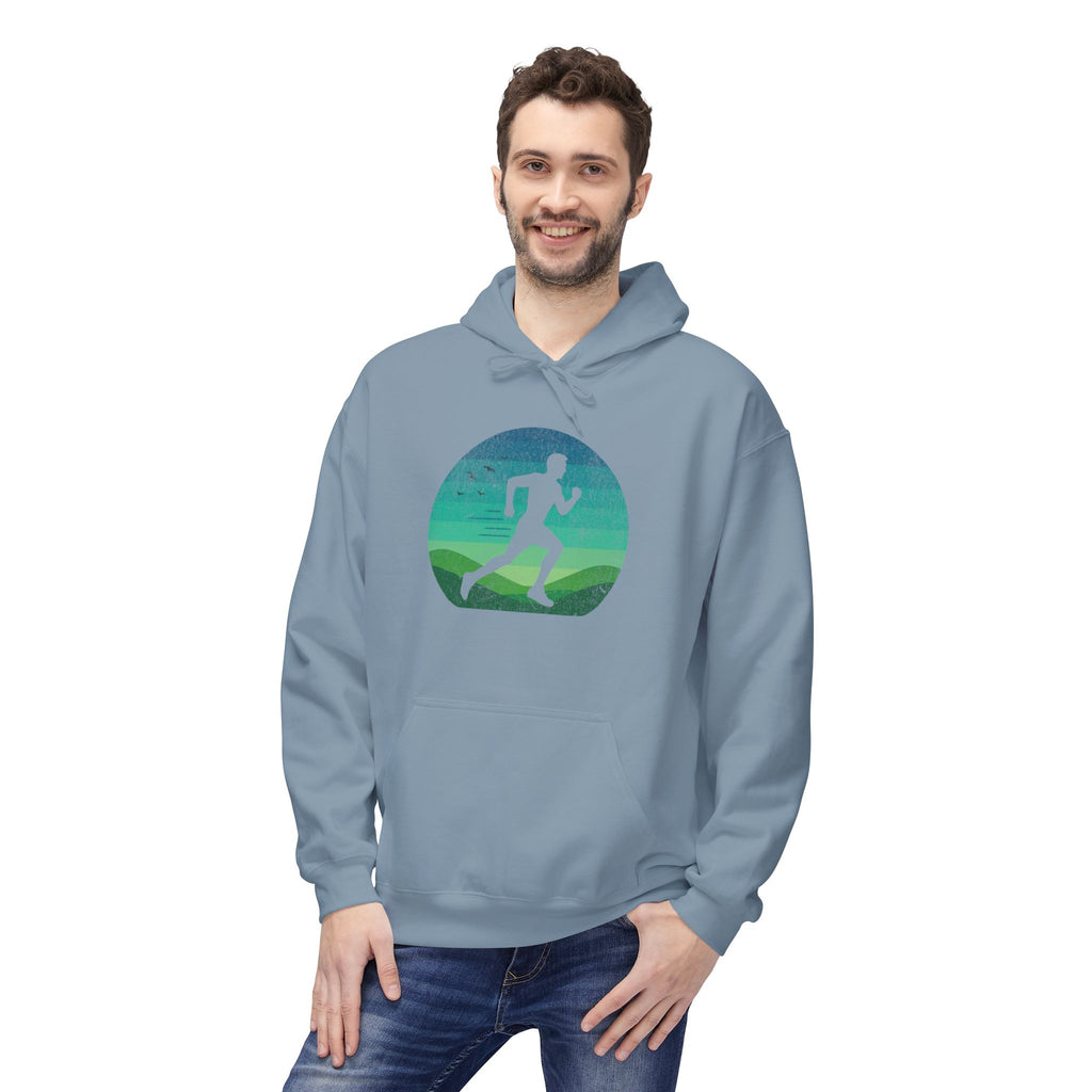 Man Running Silhouette - Unisex Fleece Hoodie