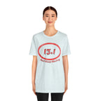 13.1 Marathon Distance Oval (Red w/Just Keep Moving) - Run T-Shirt - Forward Gear Athletics