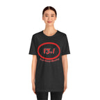 13.1 Marathon Distance Oval (Red w/Just Keep Moving) - Run T-Shirt - Forward Gear Athletics