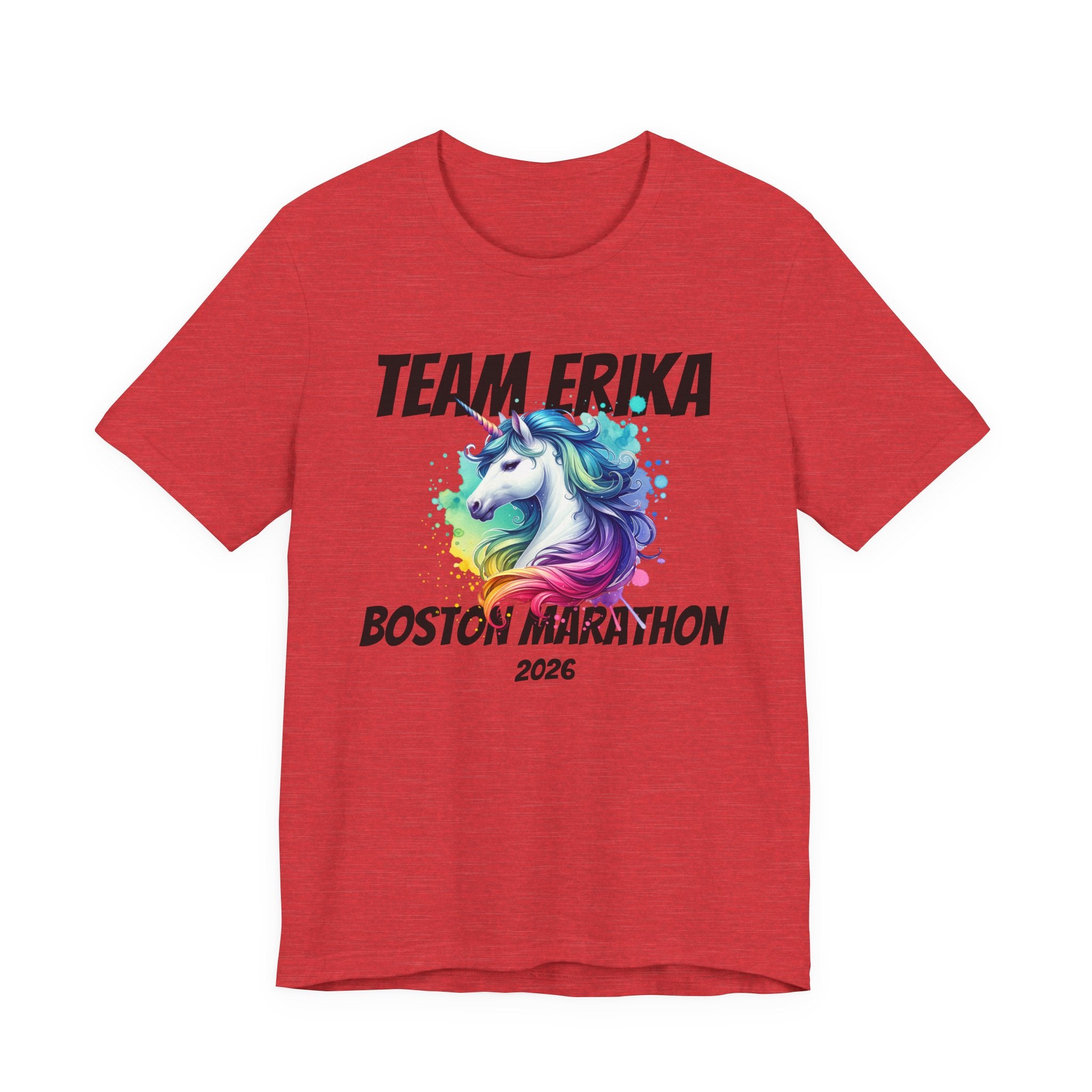 Customized Boston Race Support Crew T-Shirt - Rainbow Unicorn