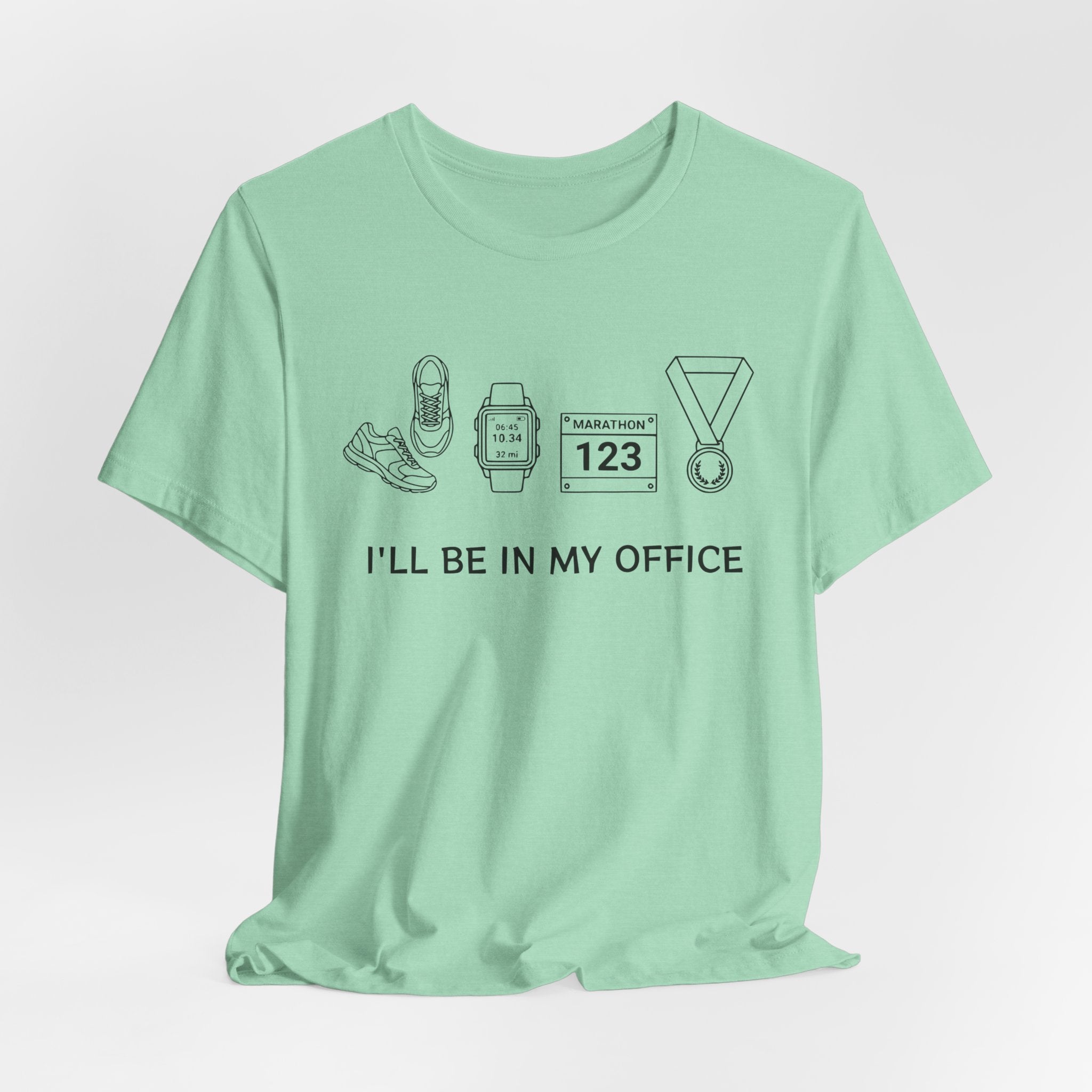 “I’ll Be In My Office” Running Race Medal & Bib Design