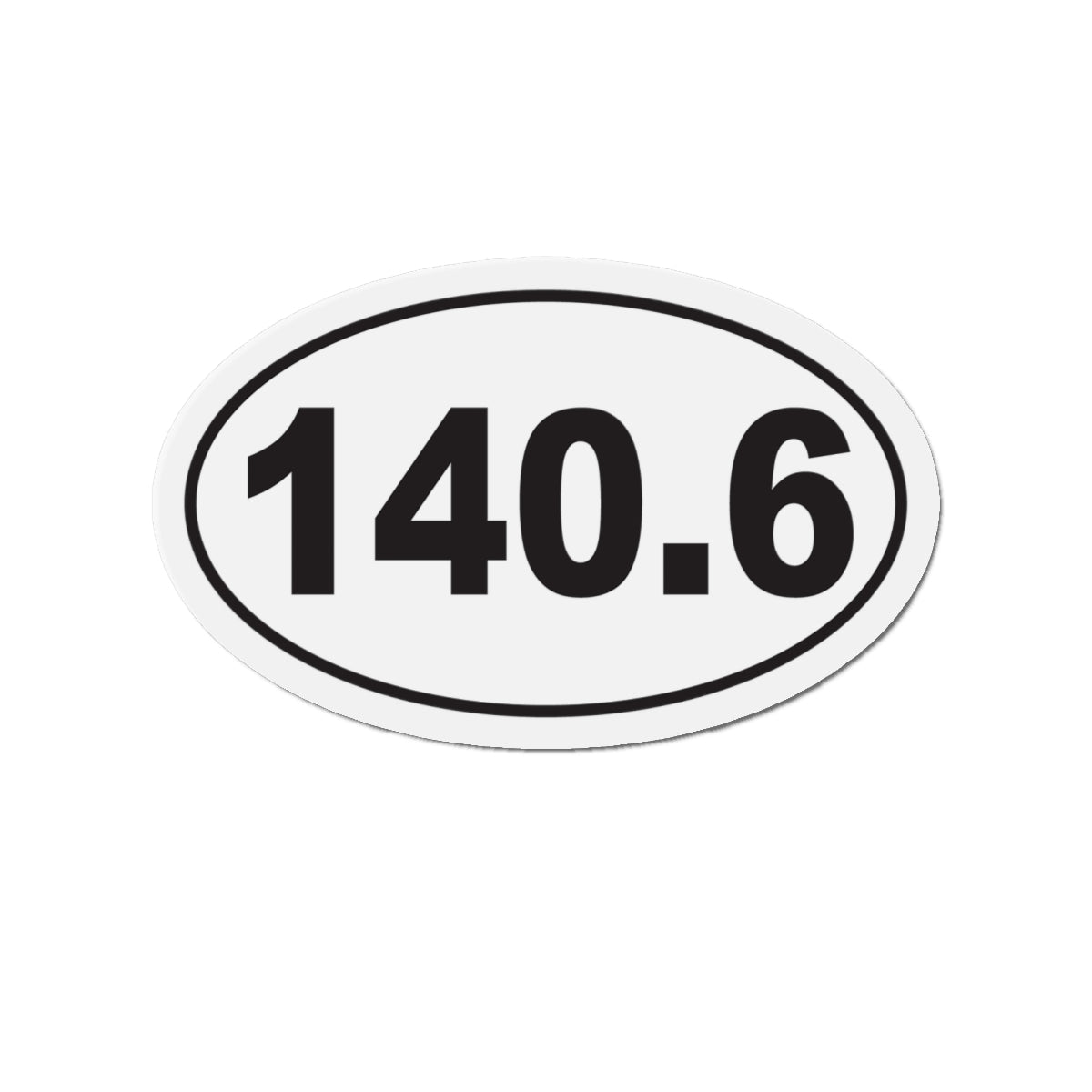 140.6 Distance Triathlon - Oval Die - Cut Magnet 5 x 3 - Forward Gear Athletics