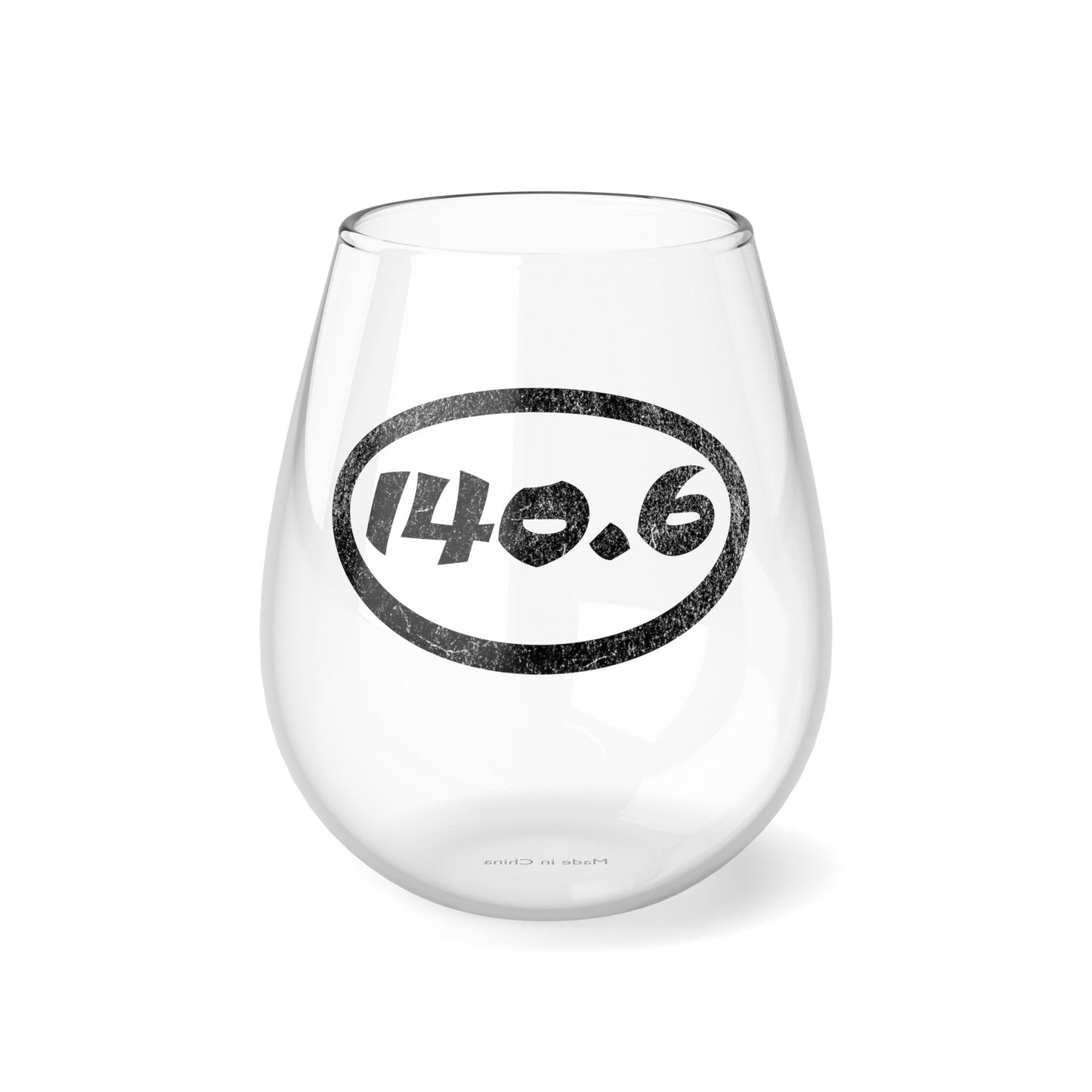 140.6 Distance Triatlon - Stemless Wine Glass, 11.75oz - Forward Gear Athletics