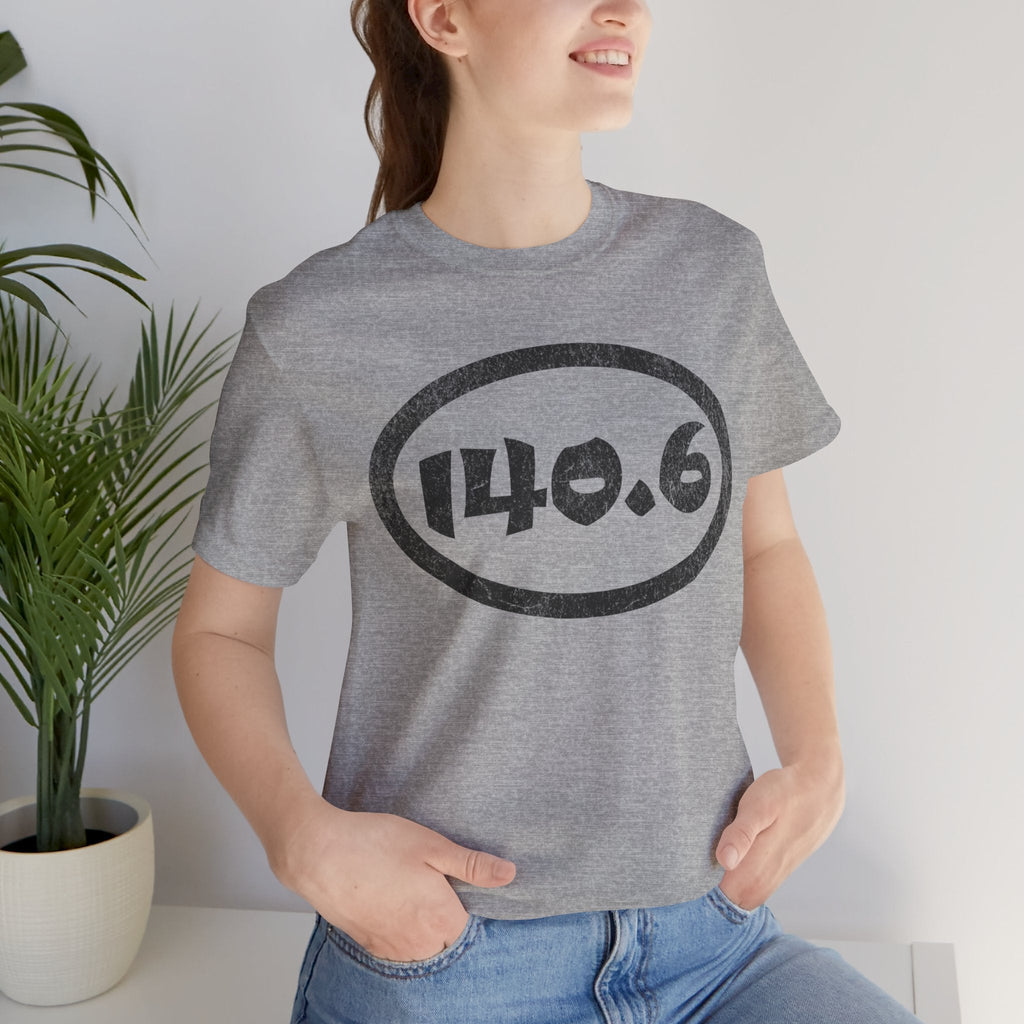 140.6 Triathlon Distance Oval (Black) - Swim, Bike, Run T-Shirt - Forward Gear Athletics