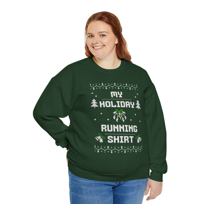 My Holiday Running Shirt - Unisex Crewneck Sweatshirt