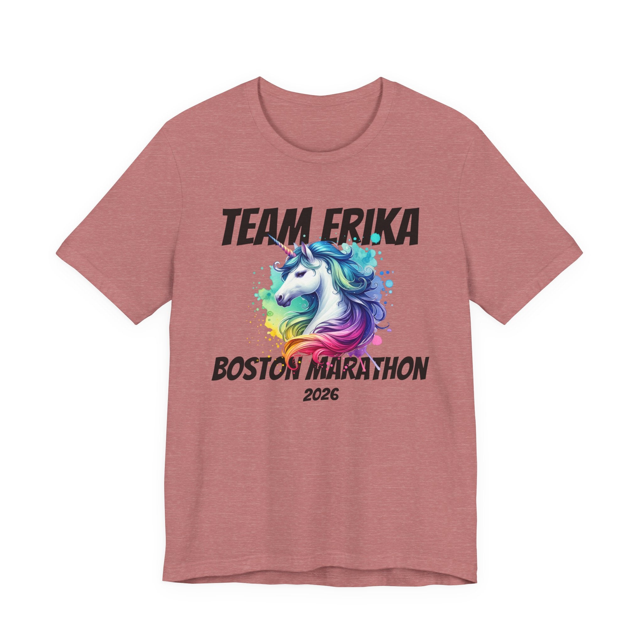 Customized Boston Race Support Crew T-Shirt - Rainbow Unicorn