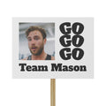 Custom Race Sign (White) - Personalized 'Go Go Go' Team with Photo