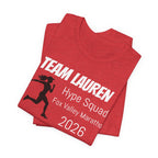Customized Race Support Crew T-Shirt - Hype Squad - Woman Silhouette Runner