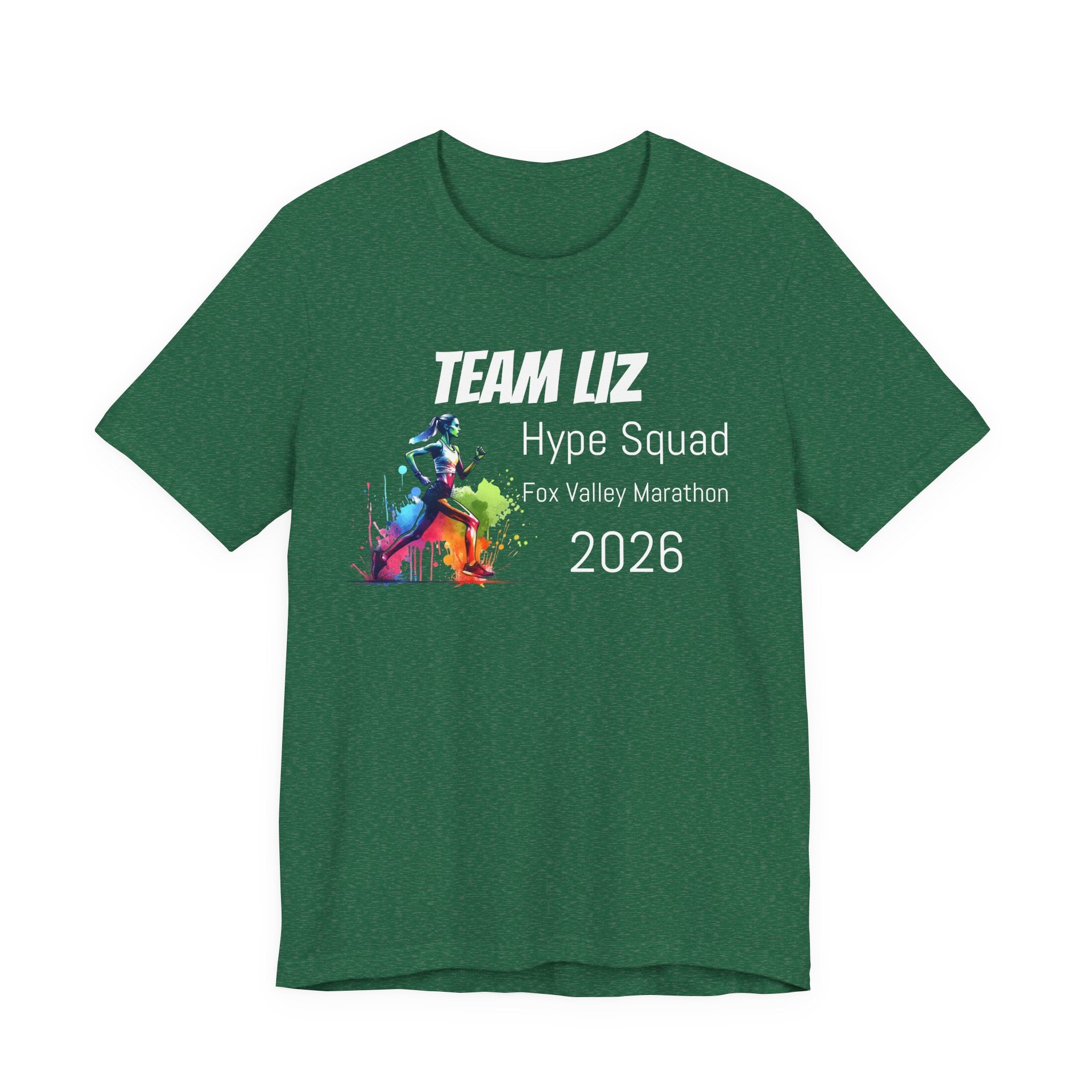 Customized Race Support Crew T-Shirt - Hype Squad - Color Splash Woman Runner