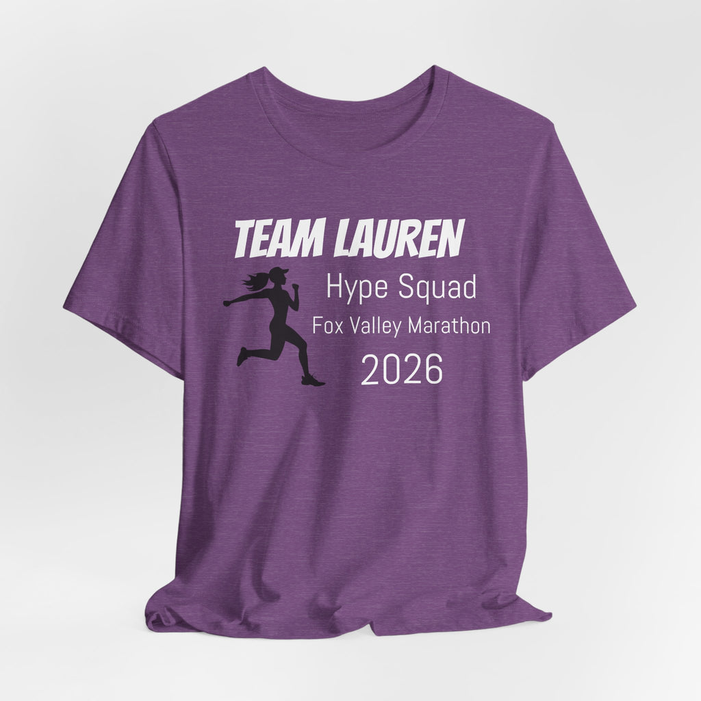 Customized Race Support Crew T-Shirt - Hype Squad - Woman Silhouette Runner