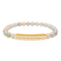 Don't Let the Hard Days Win - Engraved Natural Stone Bead Bracelet