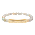 Don't Let the Hard Days Win - Engraved Natural Stone Bead Bracelet