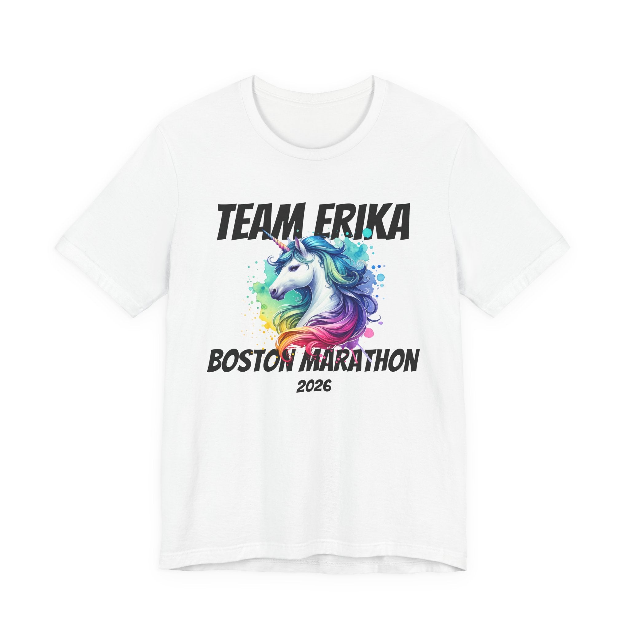 Customized Boston Race Support Crew T-Shirt - Rainbow Unicorn