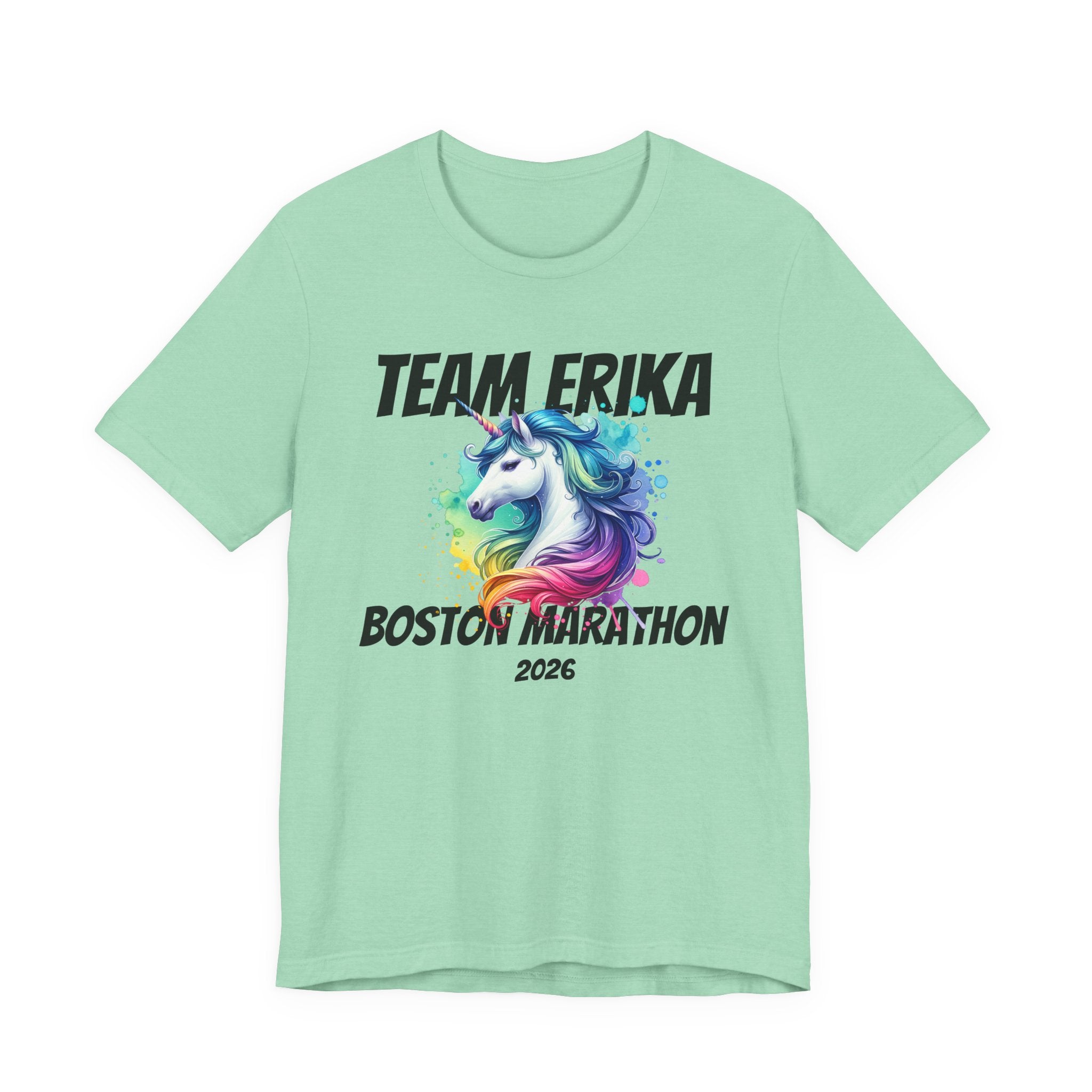 Customized Boston Race Support Crew T-Shirt - Rainbow Unicorn