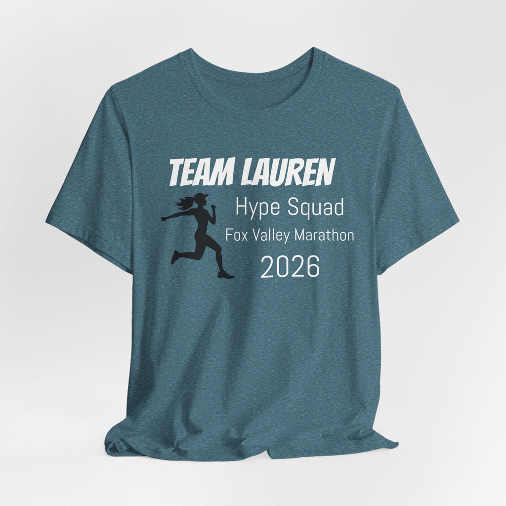 Customized Race Support Crew T-Shirt - Hype Squad - Woman Silhouette Runner