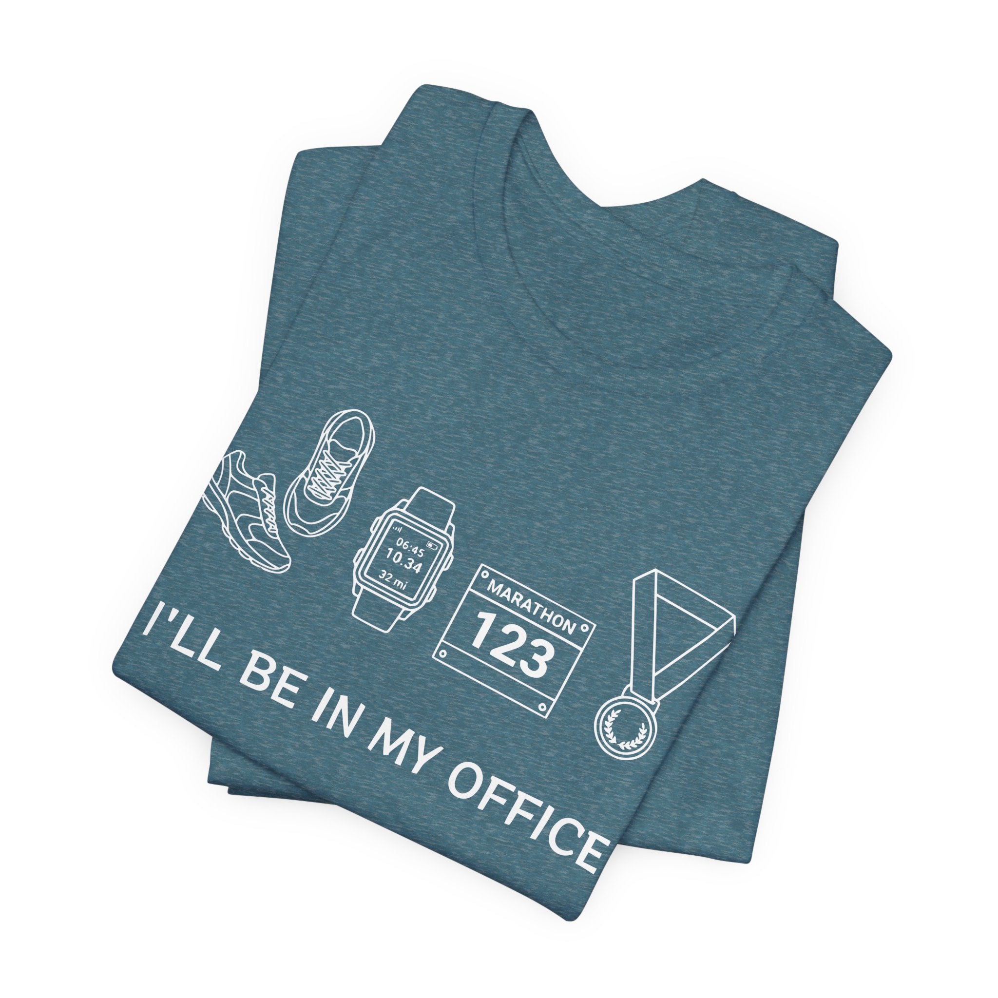 “I’ll Be In My Office” Running Race Medal & Bib Design