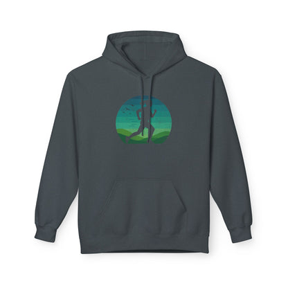 Woman Running Silhouette - Unisex Fleece Hoodie