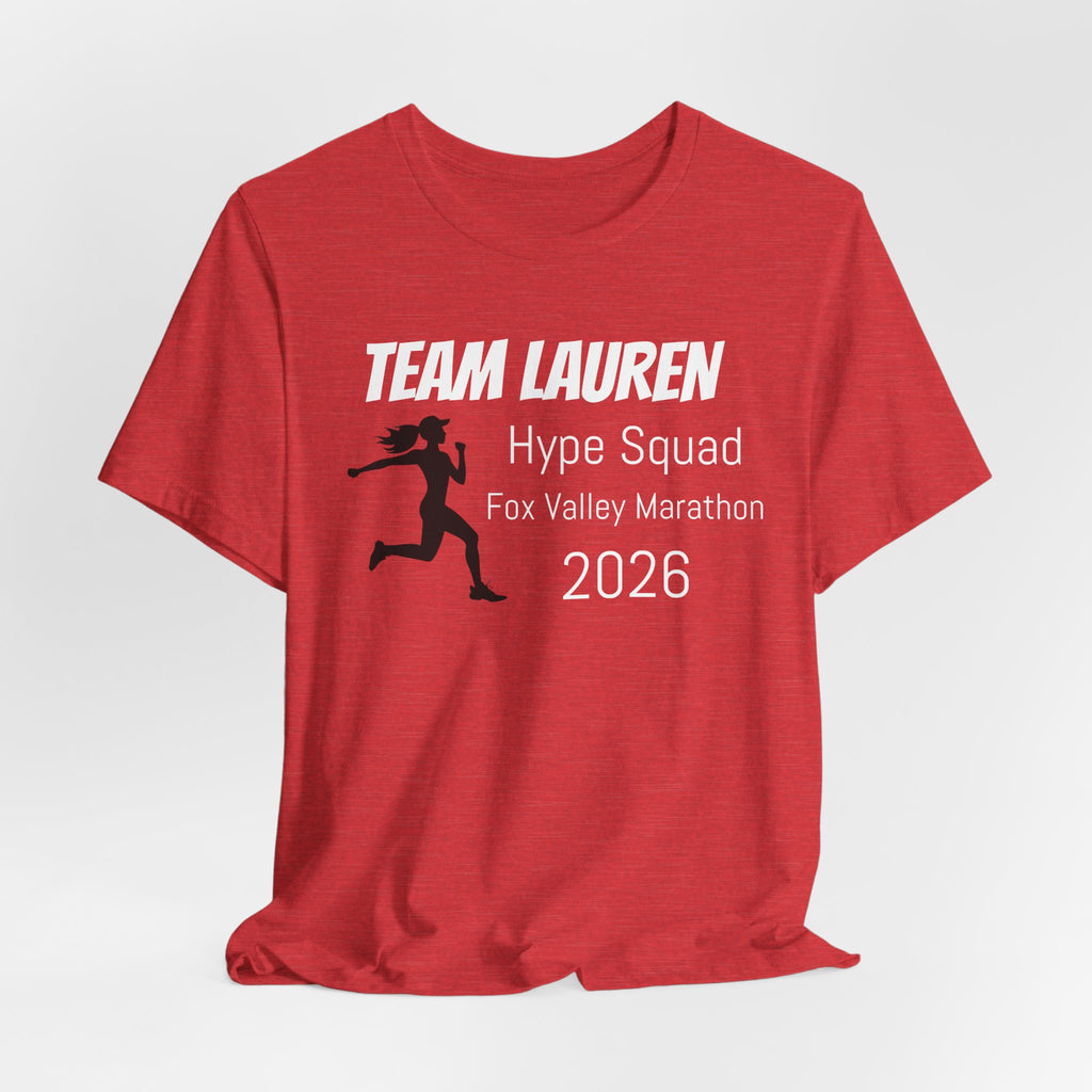 Customized Race Support Crew T-Shirt - Hype Squad - Woman Silhouette Runner