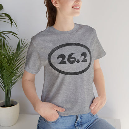 26.2 Marathon Distance Oval - Run T-Shirt - grey model