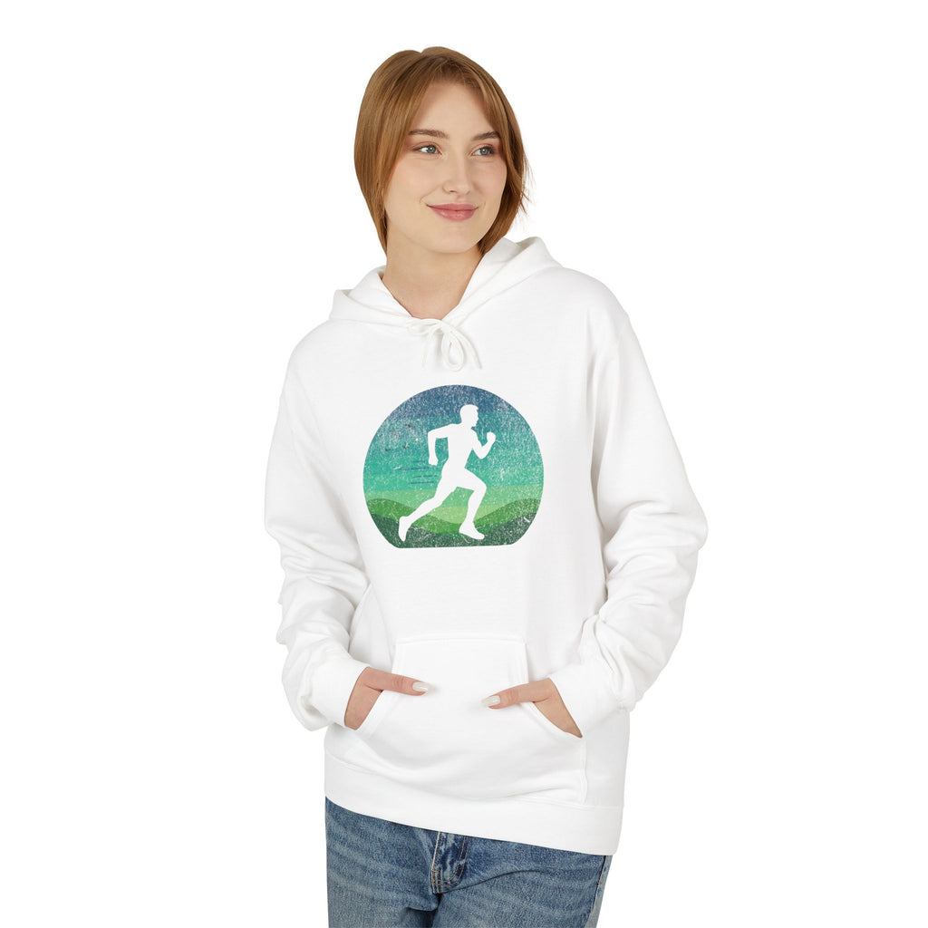 Man Running Silhouette - Unisex Fleece Hoodie