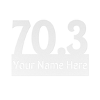 Custom Name 70.3 - Die-Cut Metal Sign