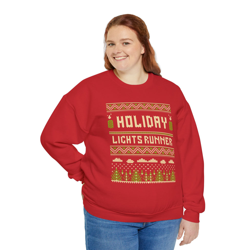 Holiday Lights Runner - Unisex Crewneck Sweatshirt