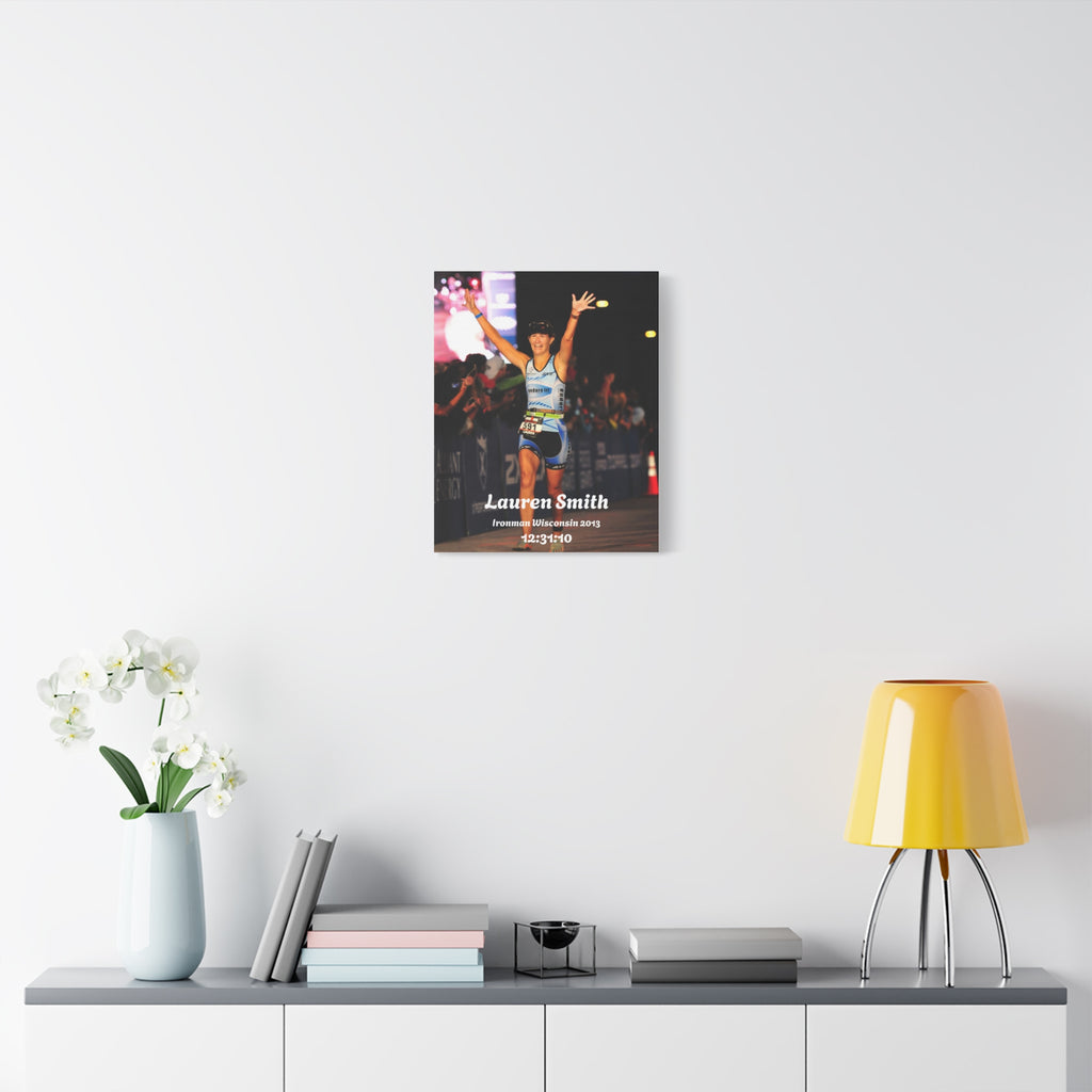 Personalized Race Finish Canvas — Custom Name, Event & Time