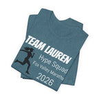 Customized Race Support Crew T-Shirt - Hype Squad - Woman Silhouette Runner