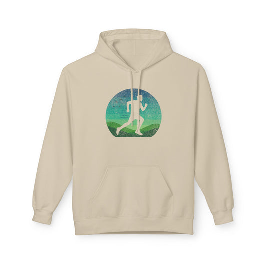 Man Running Silhouette - Unisex Fleece Hoodie