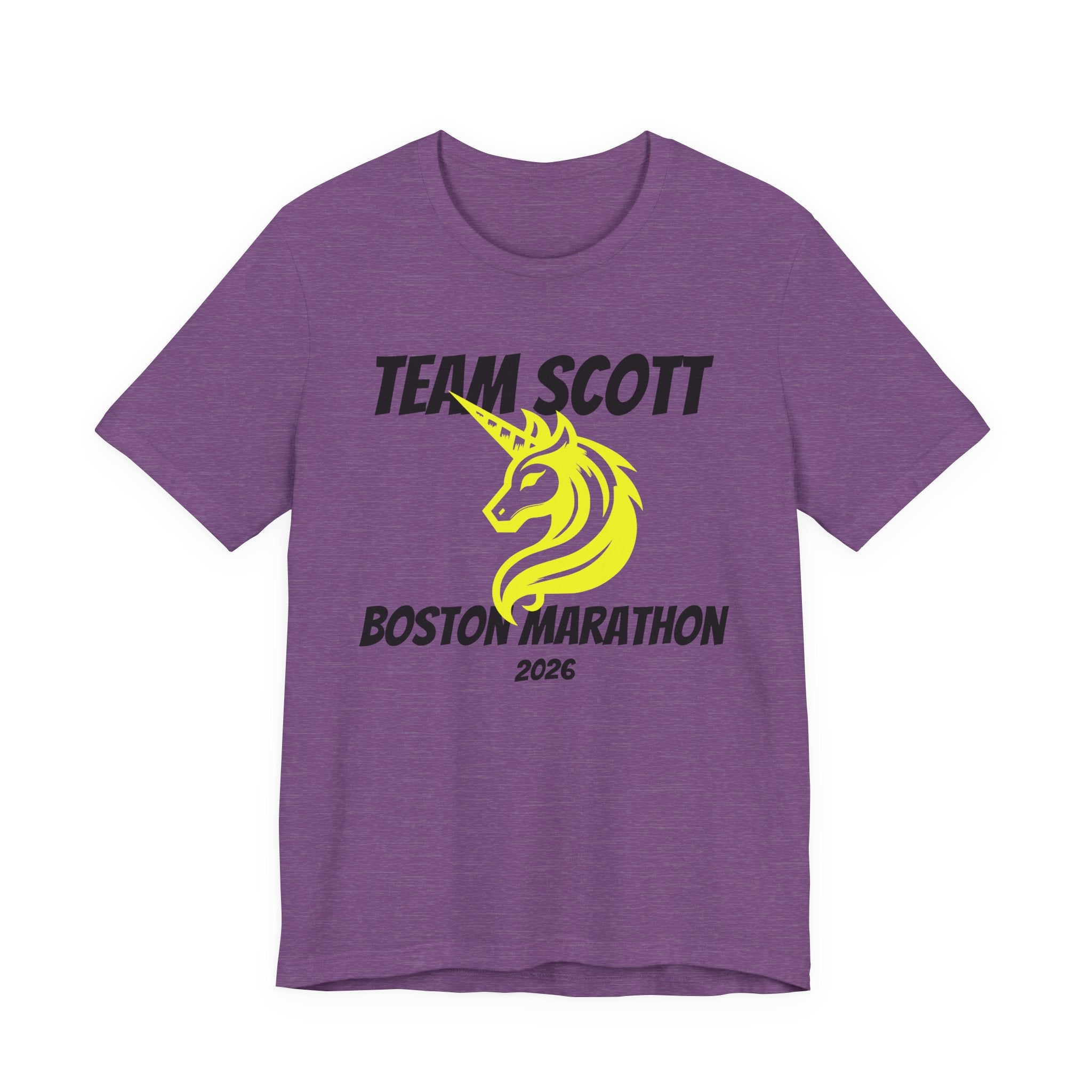 Customized Boston Race Support Crew T-Shirt - Yellow Unicorn