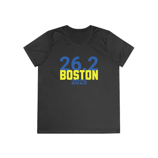 26.2 Boston 2025 - Women's Moisture Wicking Tee - Forward Gear Athletics
