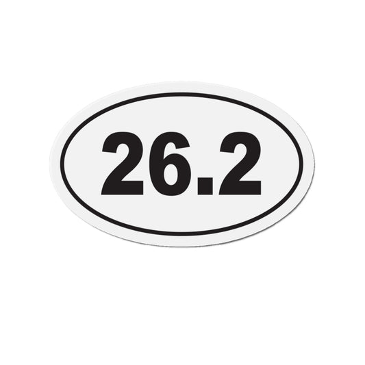 26.2 Marathon Distance - Oval Die - Cut Magnet 5 x 3 - Forward Gear Athletics