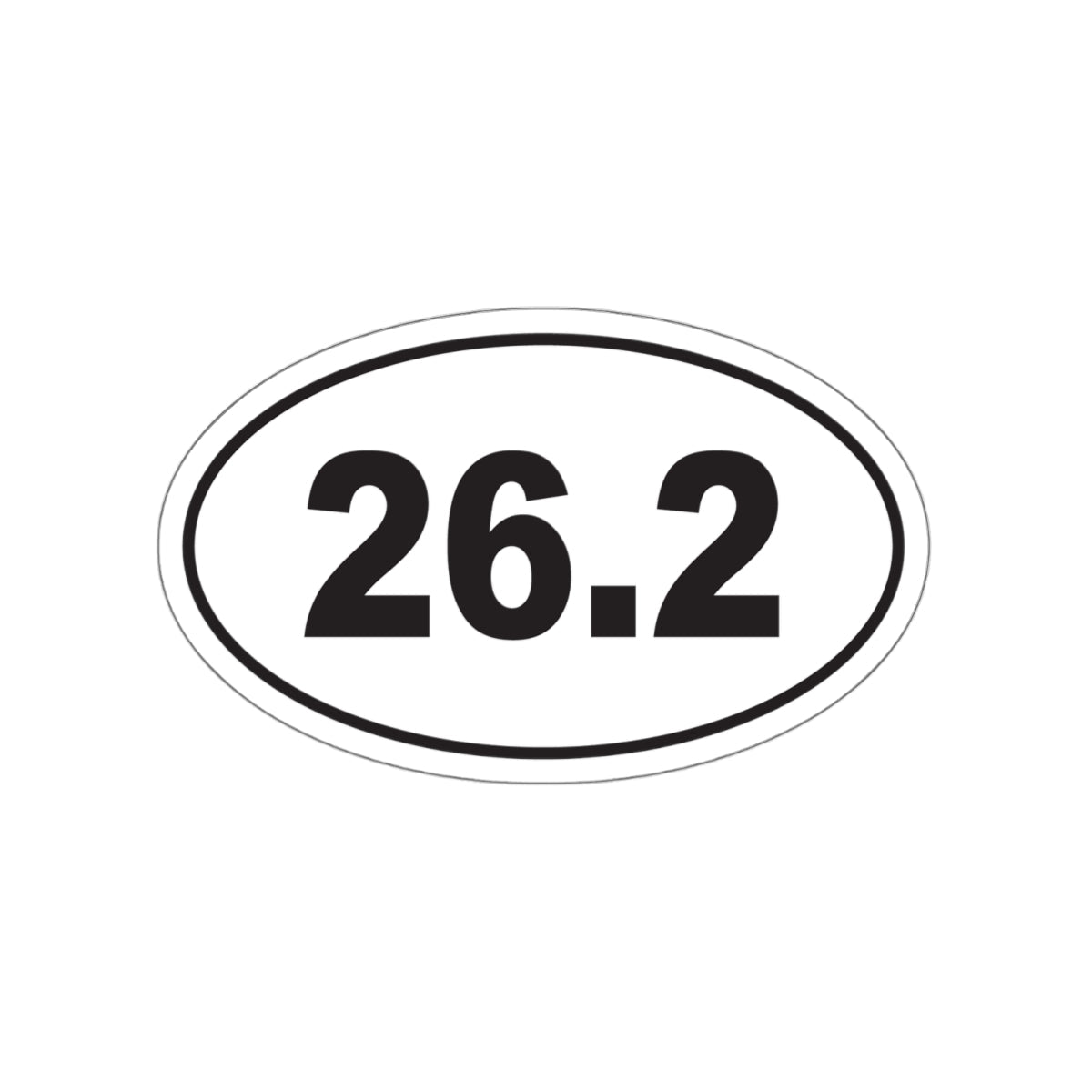 26.2 Marathon Distance - Oval Die - Cut Vinyl Stickers 5 x 3 - Forward Gear Athletics