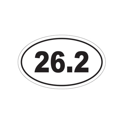 26.2 Marathon Distance - Oval Die - Cut Vinyl Stickers 5 x 3 - Forward Gear Athletics