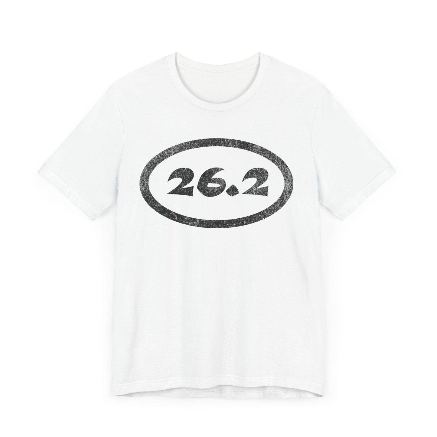 26.2 Marathon Distance Oval - Run T-Shirt - White