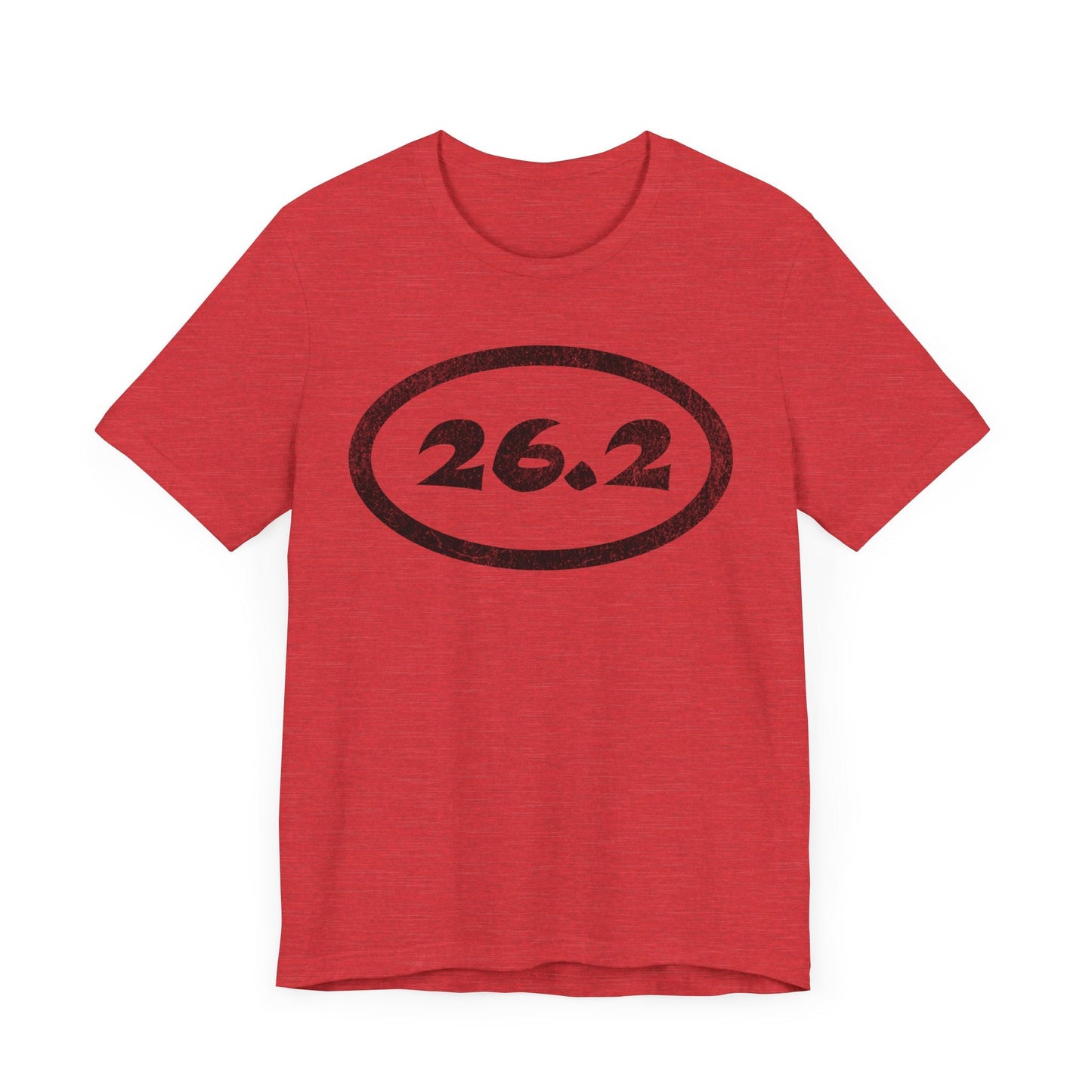 26.2 Marathon Distance Oval - Run T-Shirt - Red